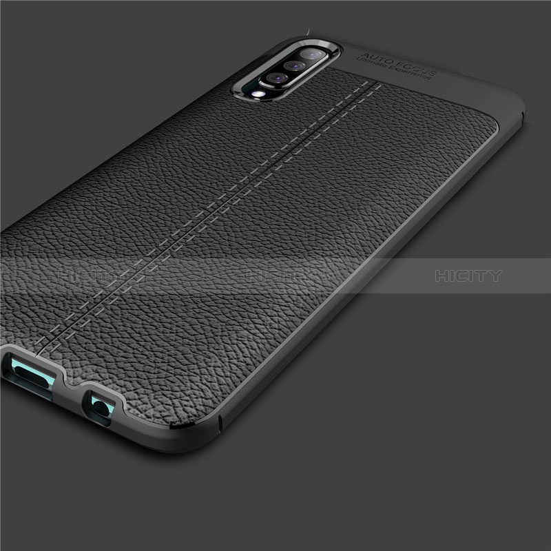 Coque Silicone Gel Motif Cuir Housse Etui pour Samsung Galaxy A50S Plus