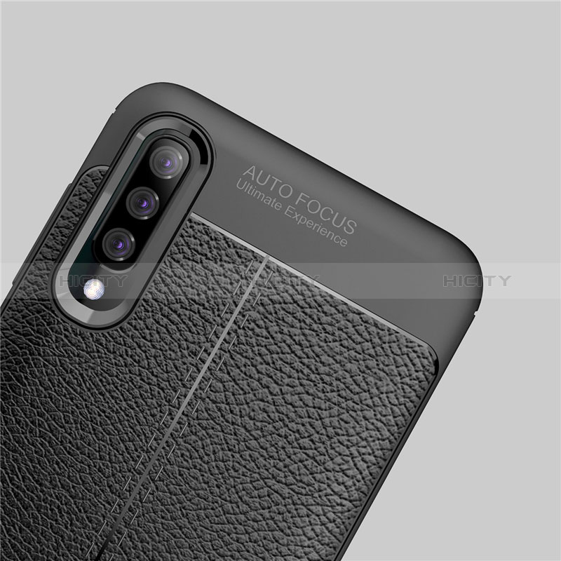 Coque Silicone Gel Motif Cuir Housse Etui pour Samsung Galaxy A50S Plus