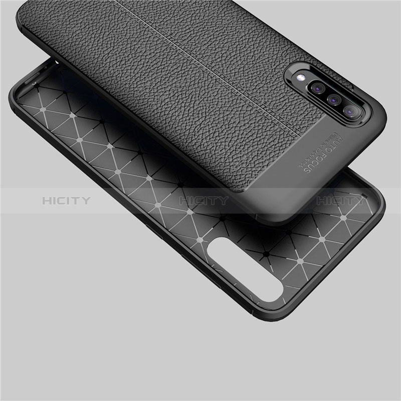 Coque Silicone Gel Motif Cuir Housse Etui pour Samsung Galaxy A50S Plus