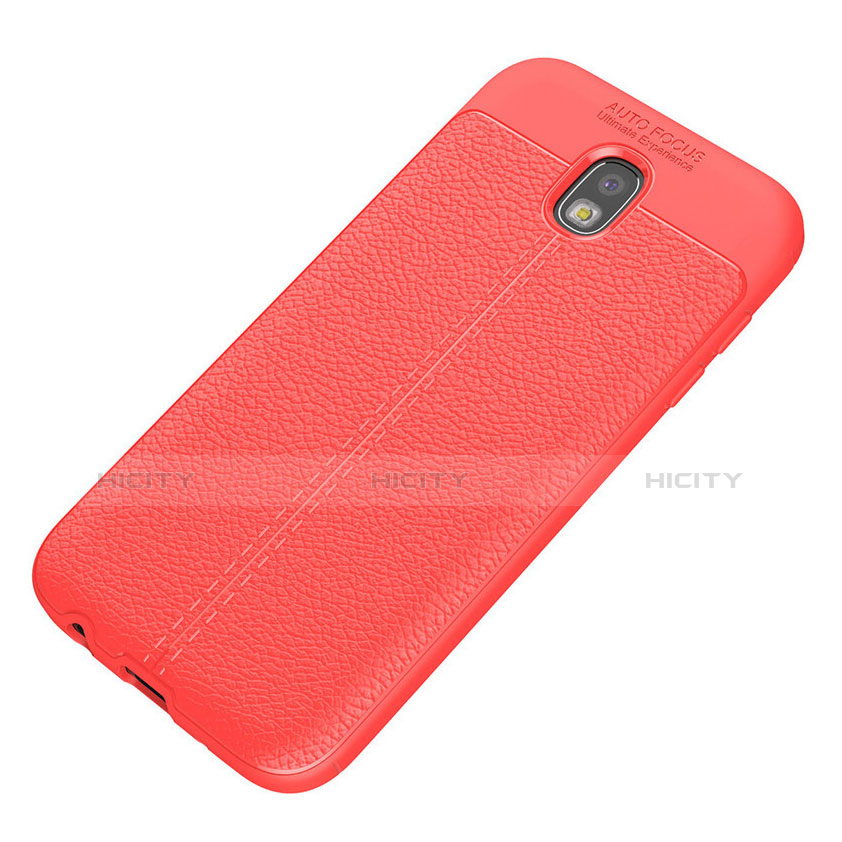 Coque Silicone Gel Motif Cuir Housse Etui pour Samsung Galaxy J5 (2017) SM-J750F Plus