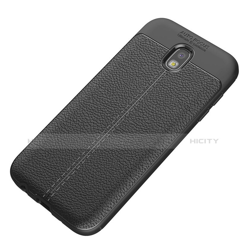 Coque Silicone Gel Motif Cuir Housse Etui pour Samsung Galaxy J5 (2017) SM-J750F Plus