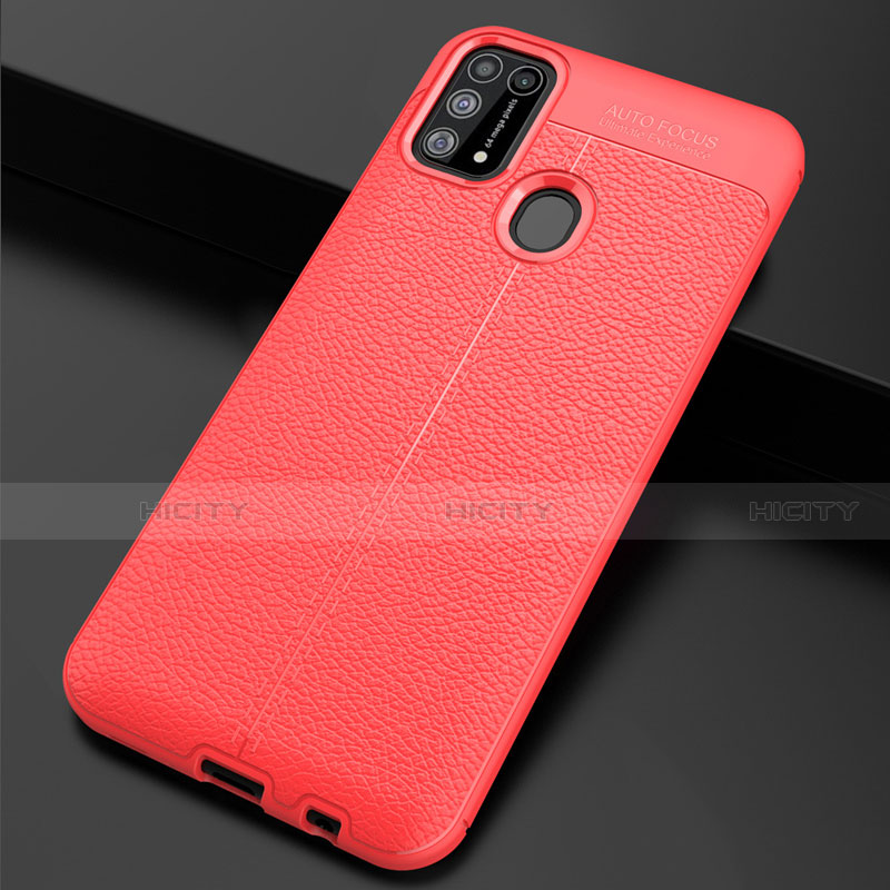 Coque Silicone Gel Motif Cuir Housse Etui pour Samsung Galaxy M21s Plus