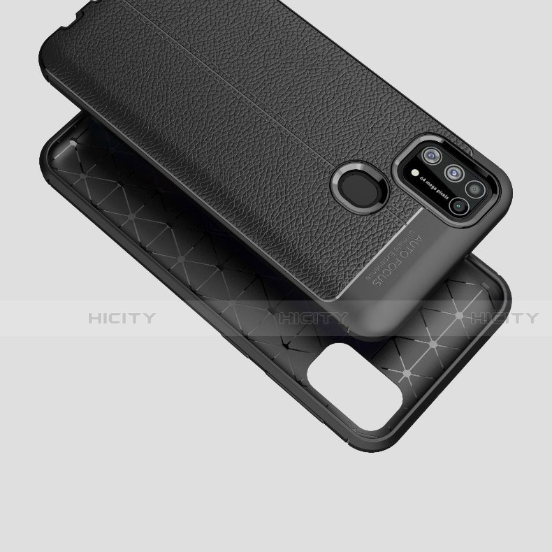 Coque Silicone Gel Motif Cuir Housse Etui pour Samsung Galaxy M31 Plus