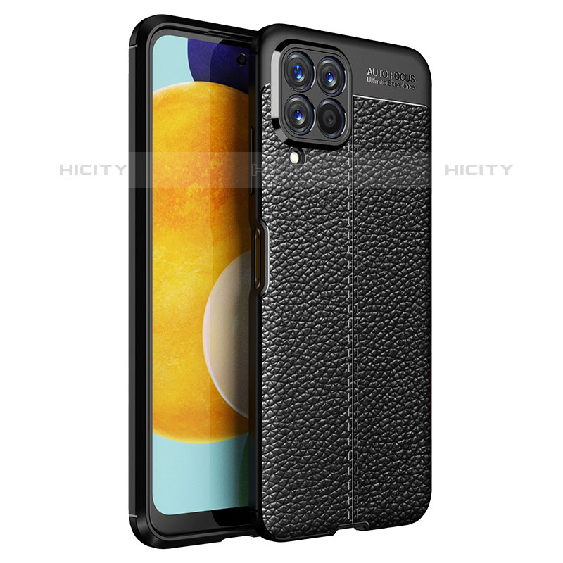 Coque Silicone Gel Motif Cuir Housse Etui pour Samsung Galaxy M53 5G Noir Plus