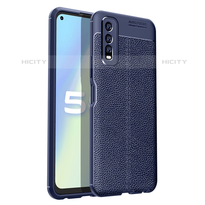 Coque Silicone Gel Motif Cuir Housse Etui pour Vivo Y70S 5G Plus