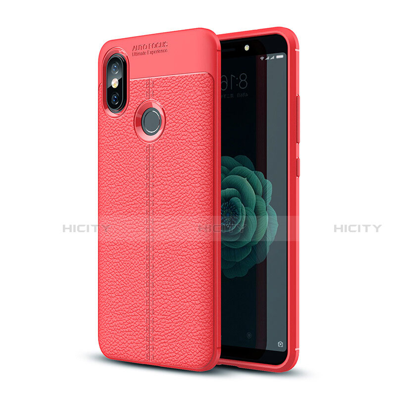 Coque Silicone Gel Motif Cuir Housse Etui pour Xiaomi Mi 6X Plus