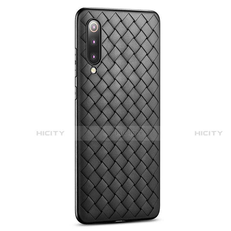 Coque Silicone Gel Motif Cuir Housse Etui pour Xiaomi Mi 9 Pro Noir Plus