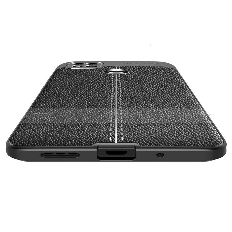 Coque Silicone Gel Motif Cuir Housse Etui pour Xiaomi POCO C3 Plus