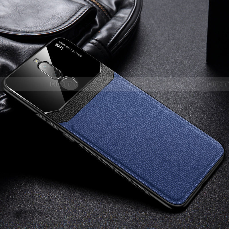 Coque Silicone Gel Motif Cuir Housse Etui pour Xiaomi Redmi 8 Bleu Plus