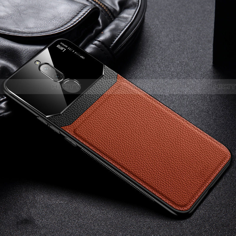 Coque Silicone Gel Motif Cuir Housse Etui pour Xiaomi Redmi 8 Marron Plus