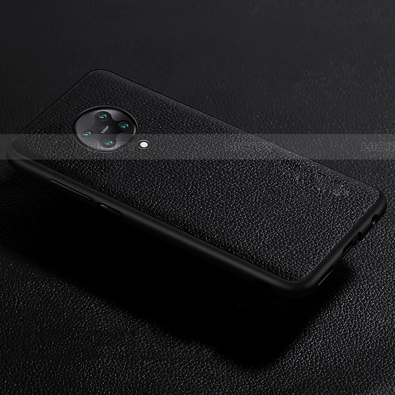 Coque Silicone Gel Motif Cuir Housse Etui pour Xiaomi Redmi K30 Pro 5G Noir Plus