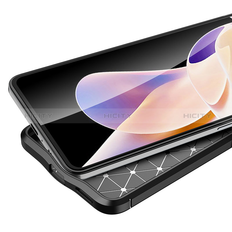 Coque Silicone Gel Motif Cuir Housse Etui pour Xiaomi Redmi Note 11 Pro 4G Plus