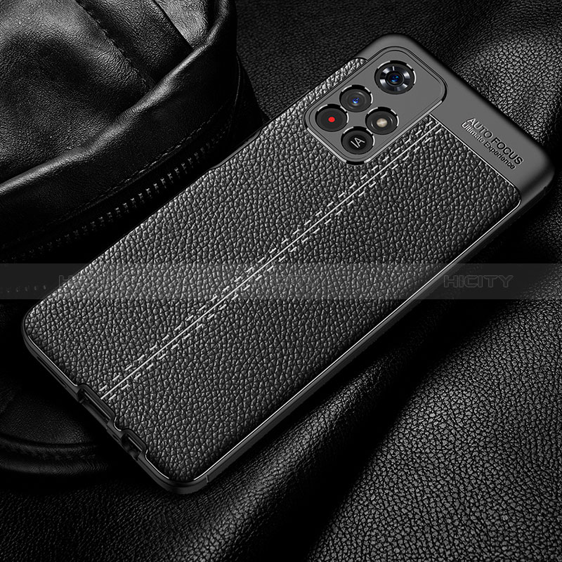 Coque Silicone Gel Motif Cuir Housse Etui pour Xiaomi Redmi Note 11T 5G Plus