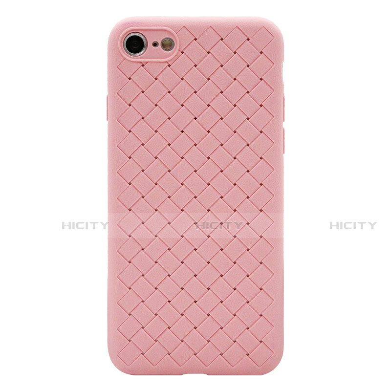 Coque Silicone Gel Motif Cuir Housse Etui S01 pour Apple iPhone 7 Plus