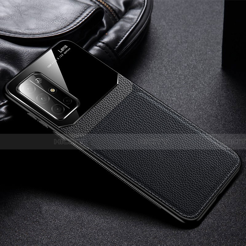 Coque Silicone Gel Motif Cuir Housse Etui S01 pour Huawei Honor 30S Noir Plus