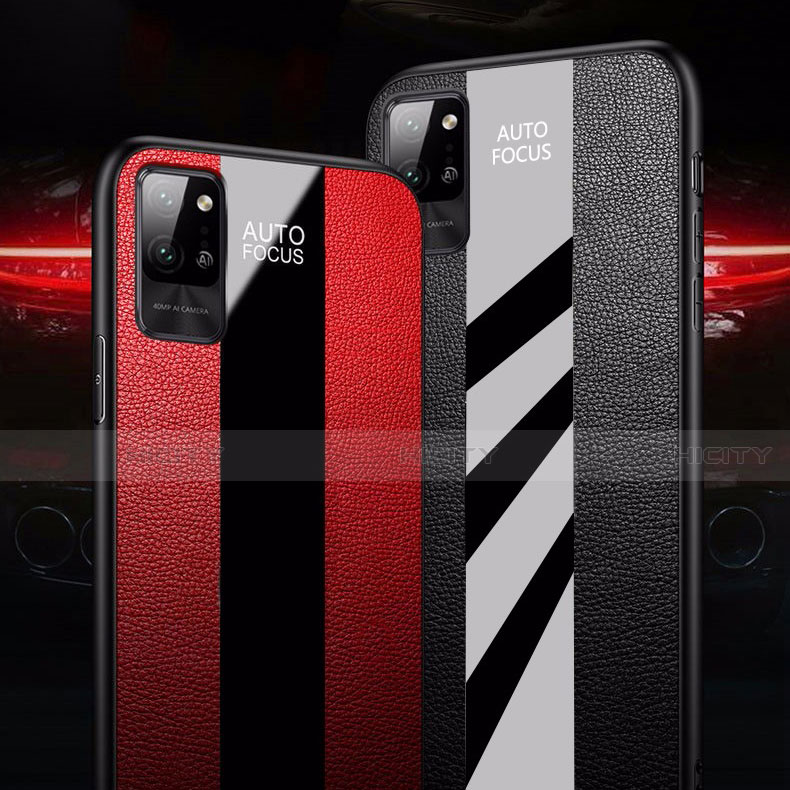 Coque Silicone Gel Motif Cuir Housse Etui S01 pour Huawei Honor Play4 Pro 5G Plus