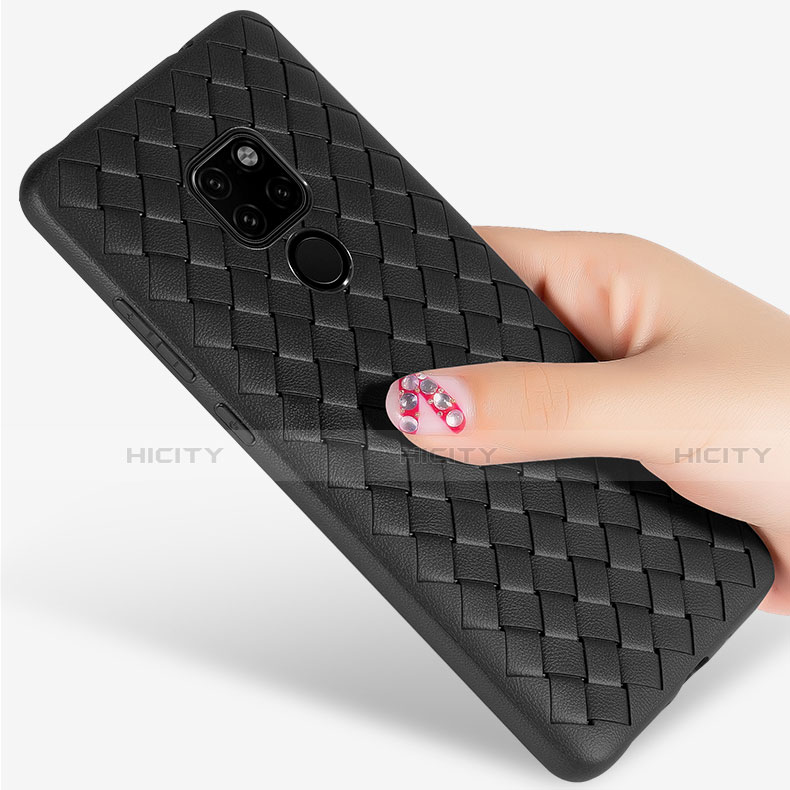 Coque Silicone Gel Motif Cuir Housse Etui S01 pour Huawei Mate 20 Plus