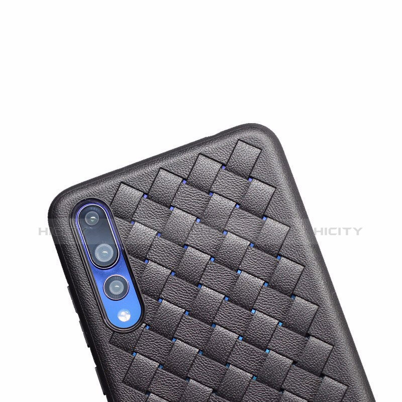 Coque Silicone Gel Motif Cuir Housse Etui S01 pour Huawei P20 Pro Plus