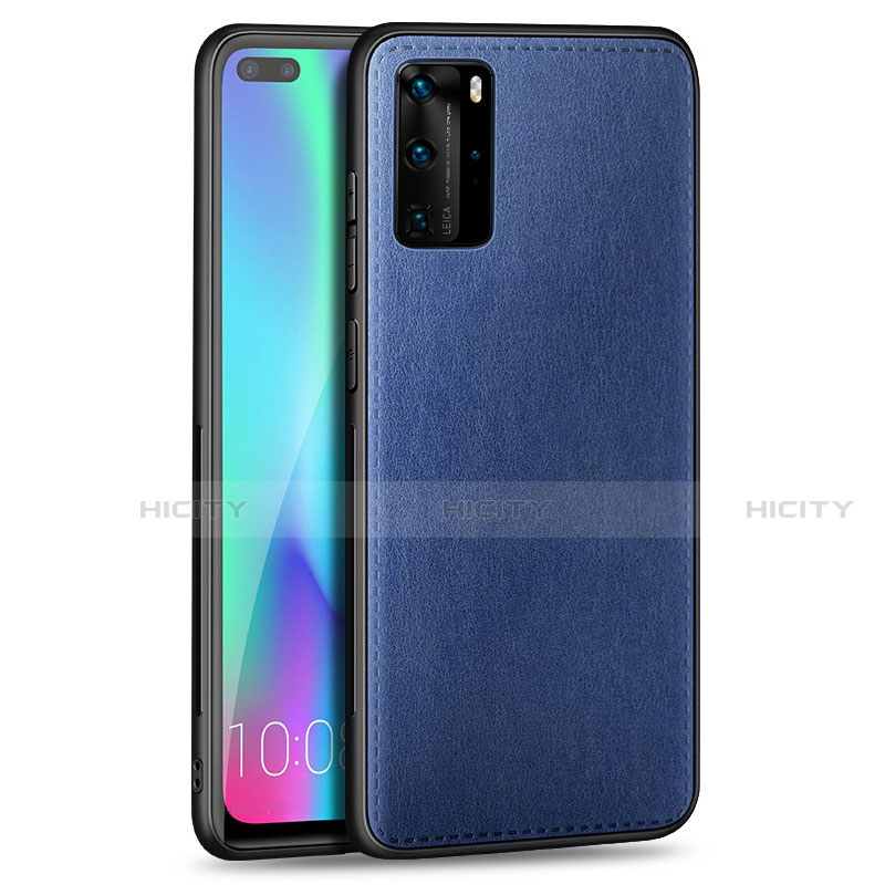 Coque Silicone Gel Motif Cuir Housse Etui S01 pour Huawei P40 Pro Plus