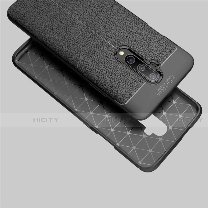 Coque Silicone Gel Motif Cuir Housse Etui S01 pour OnePlus 7T Pro 5G Plus