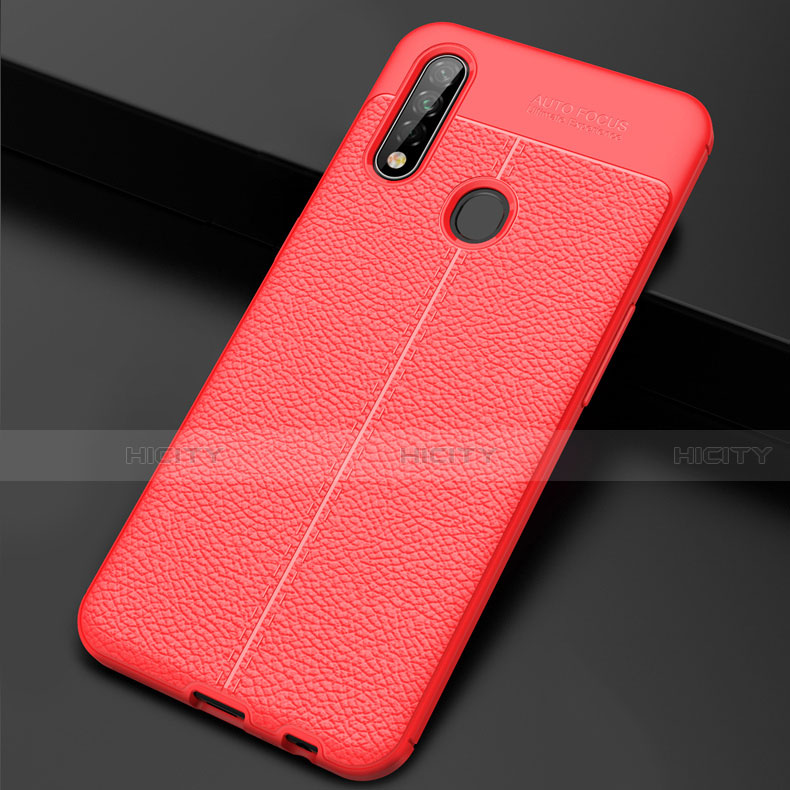 Coque Silicone Gel Motif Cuir Housse Etui S01 pour Oppo A31 Plus