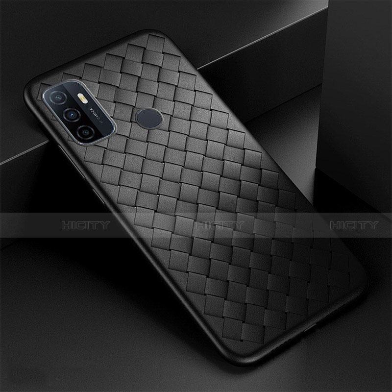 Coque Silicone Gel Motif Cuir Housse Etui S01 pour Oppo A33 Plus