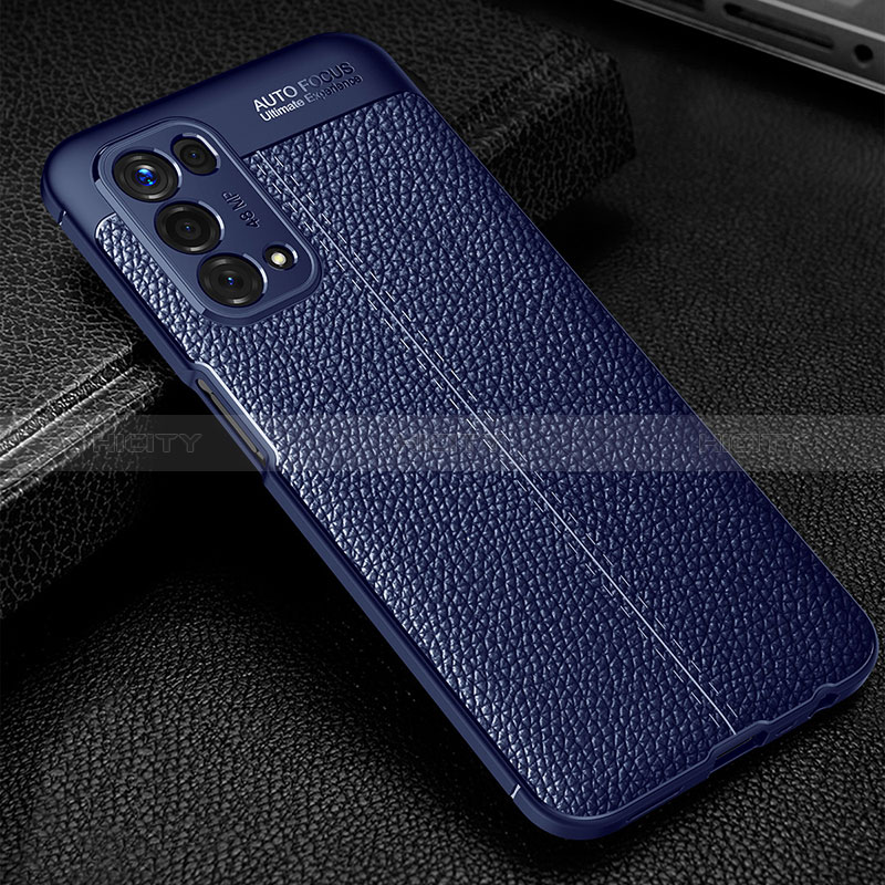 Coque Silicone Gel Motif Cuir Housse Etui S01 pour Oppo A74 5G Plus