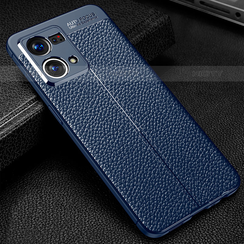 Coque Silicone Gel Motif Cuir Housse Etui S01 pour Oppo F21 Pro 4G Plus