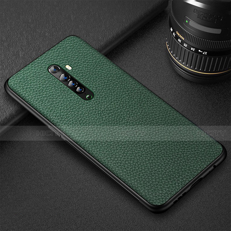 Coque Silicone Gel Motif Cuir Housse Etui S01 pour Oppo Reno2 Plus