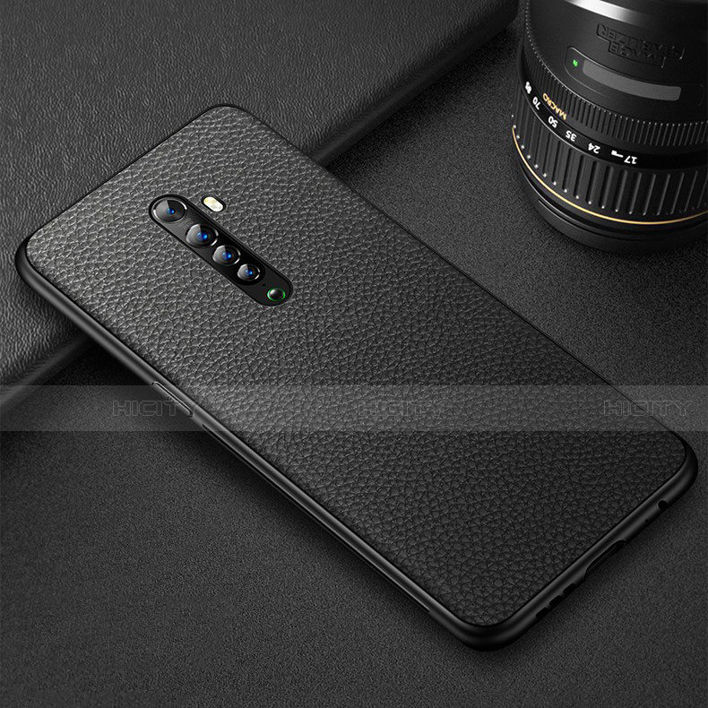 Coque Silicone Gel Motif Cuir Housse Etui S01 pour Oppo Reno2 Plus