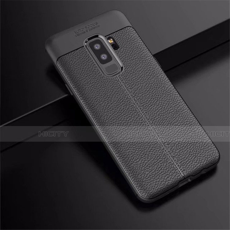 Coque Silicone Gel Motif Cuir Housse Etui S01 pour Samsung Galaxy S9 Plus Plus