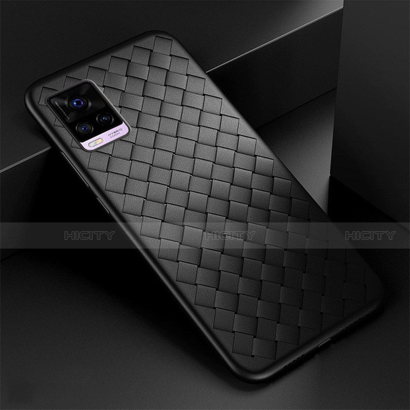 Coque Silicone Gel Motif Cuir Housse Etui S01 pour Vivo V20 Pro 5G Plus