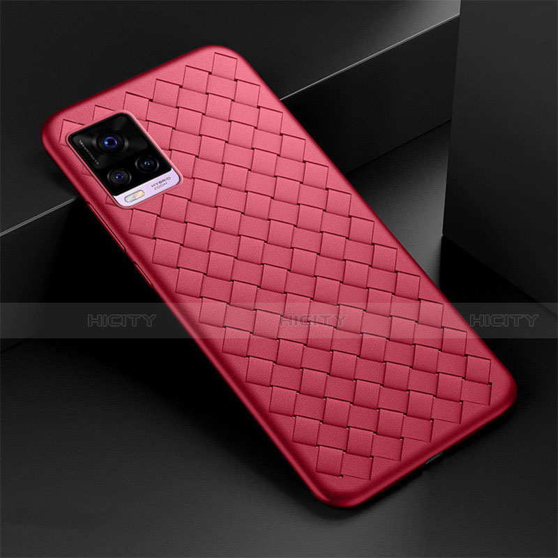 Coque Silicone Gel Motif Cuir Housse Etui S01 pour Vivo V20 Pro 5G Plus