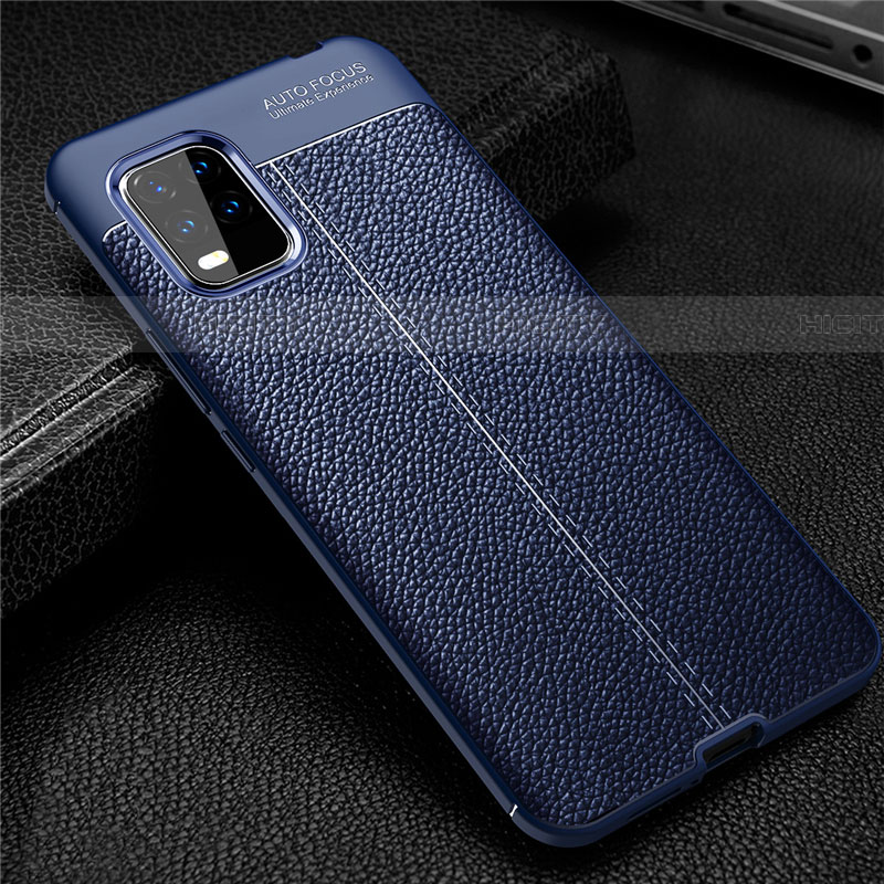 Coque Silicone Gel Motif Cuir Housse Etui S01 pour Xiaomi Mi 10 Lite Plus