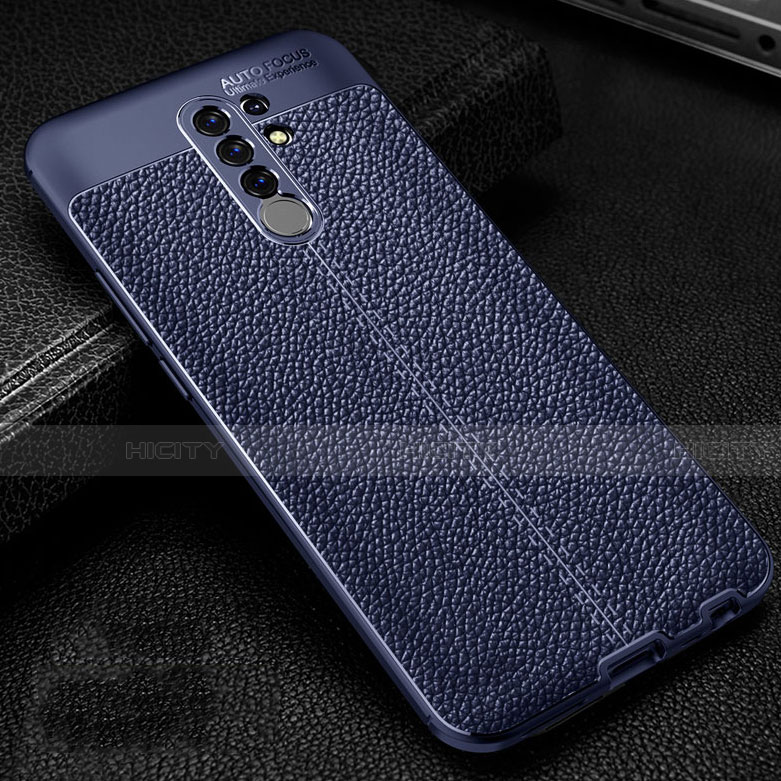 Coque Silicone Gel Motif Cuir Housse Etui S01 pour Xiaomi Redmi 9 Plus