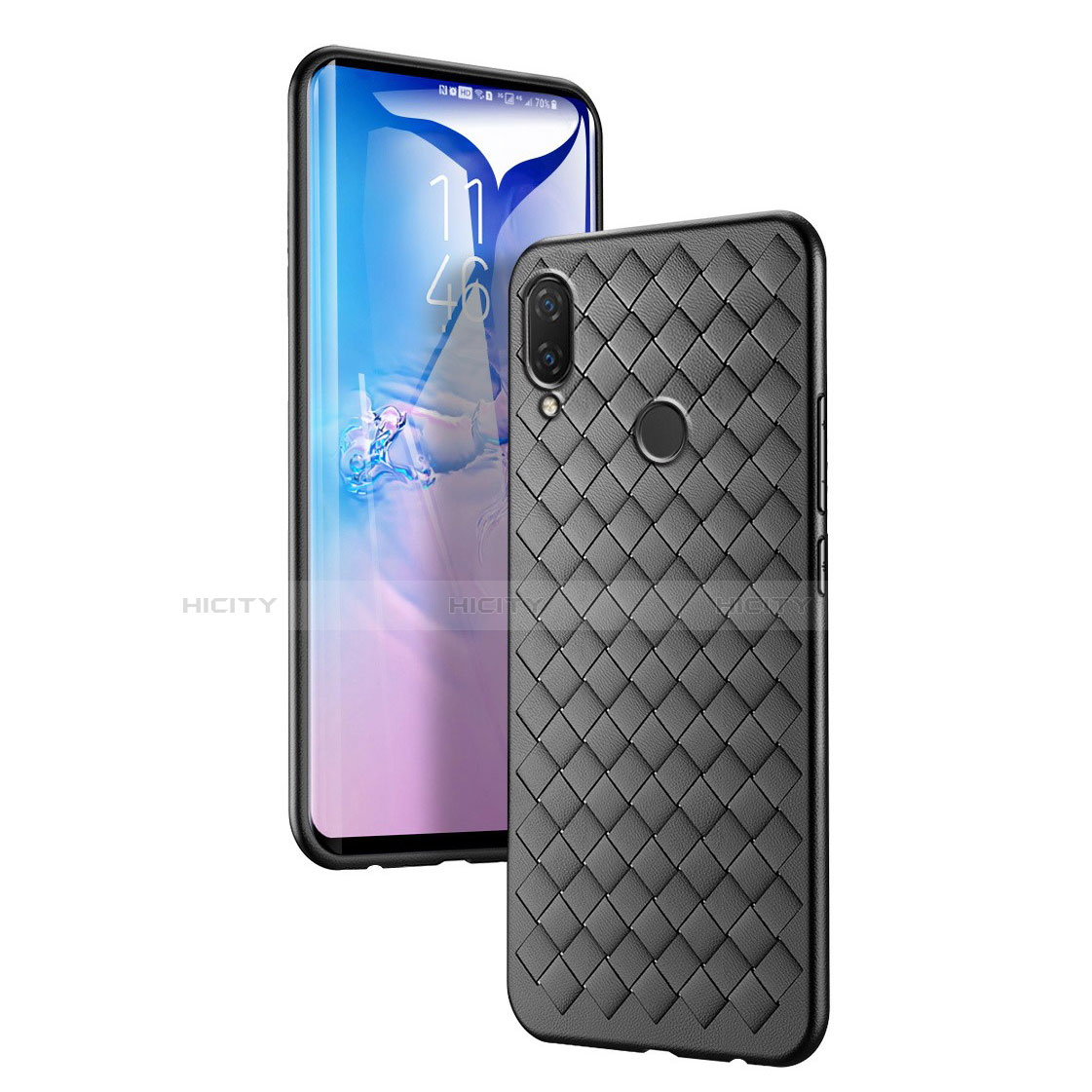 Coque Silicone Gel Motif Cuir Housse Etui S01 pour Xiaomi Redmi Note 7 Plus