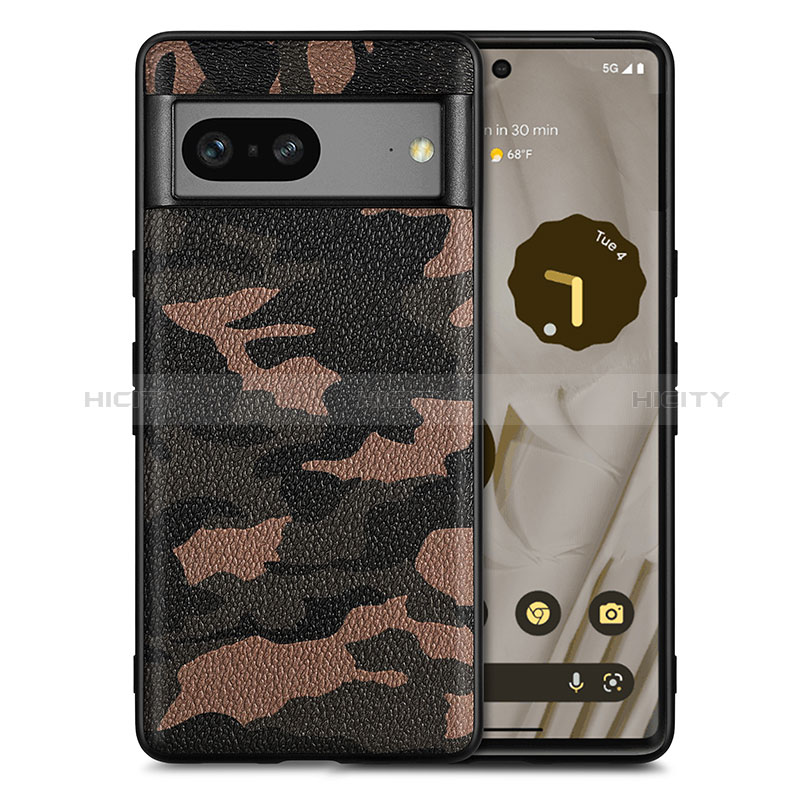 Coque Silicone Gel Motif Cuir Housse Etui S01D pour Google Pixel 7a 5G Plus