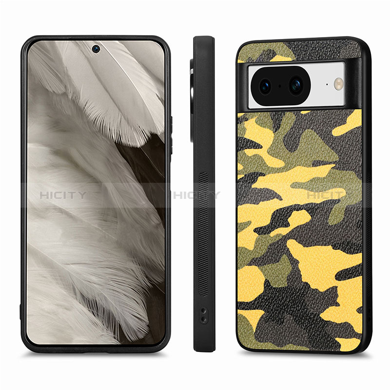 Coque Silicone Gel Motif Cuir Housse Etui S01D pour Google Pixel 8 5G Plus