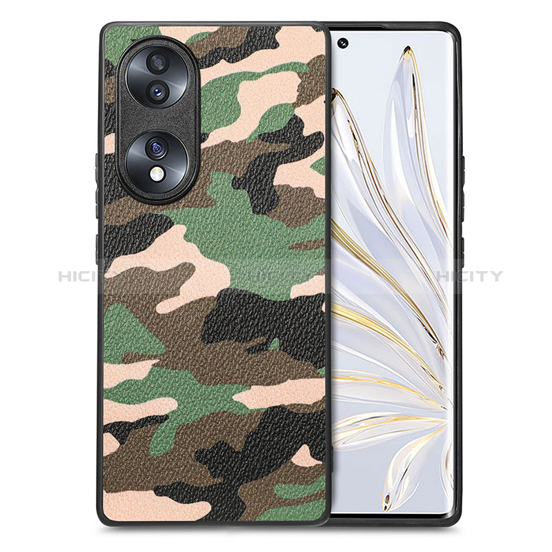 Coque Silicone Gel Motif Cuir Housse Etui S01D pour Huawei Honor 70 5G Plus