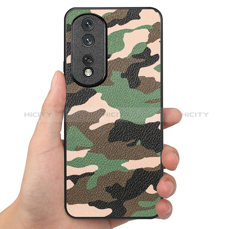 Coque Silicone Gel Motif Cuir Housse Etui S01D pour Huawei Honor 80 Pro 5G Plus