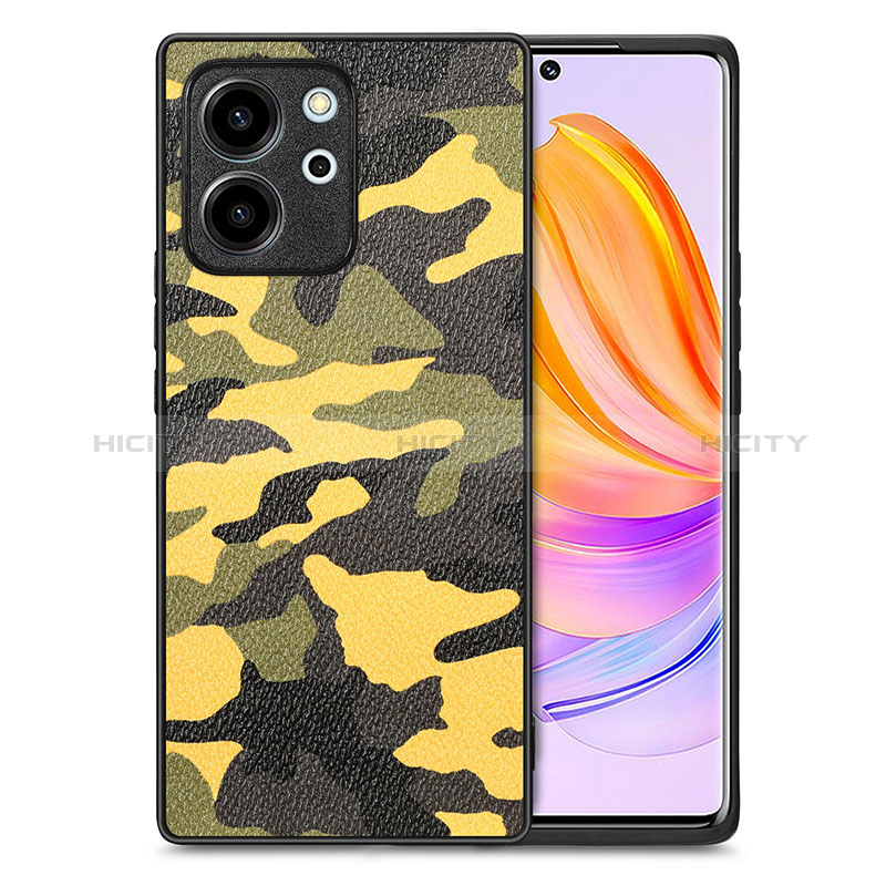 Coque Silicone Gel Motif Cuir Housse Etui S01D pour Huawei Honor 80 SE 5G Plus