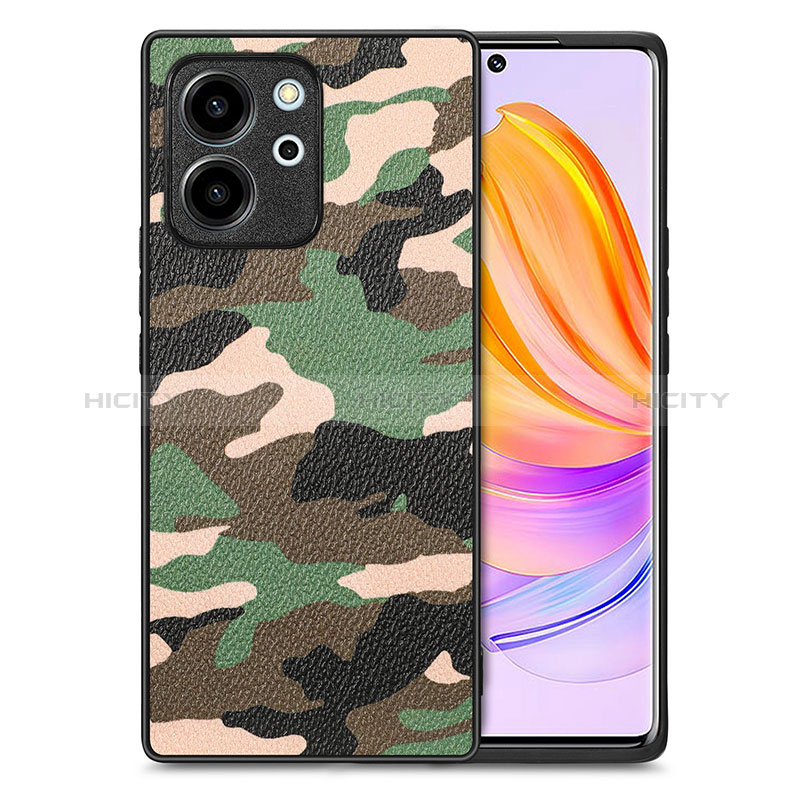 Coque Silicone Gel Motif Cuir Housse Etui S01D pour Huawei Honor 80 SE 5G Plus