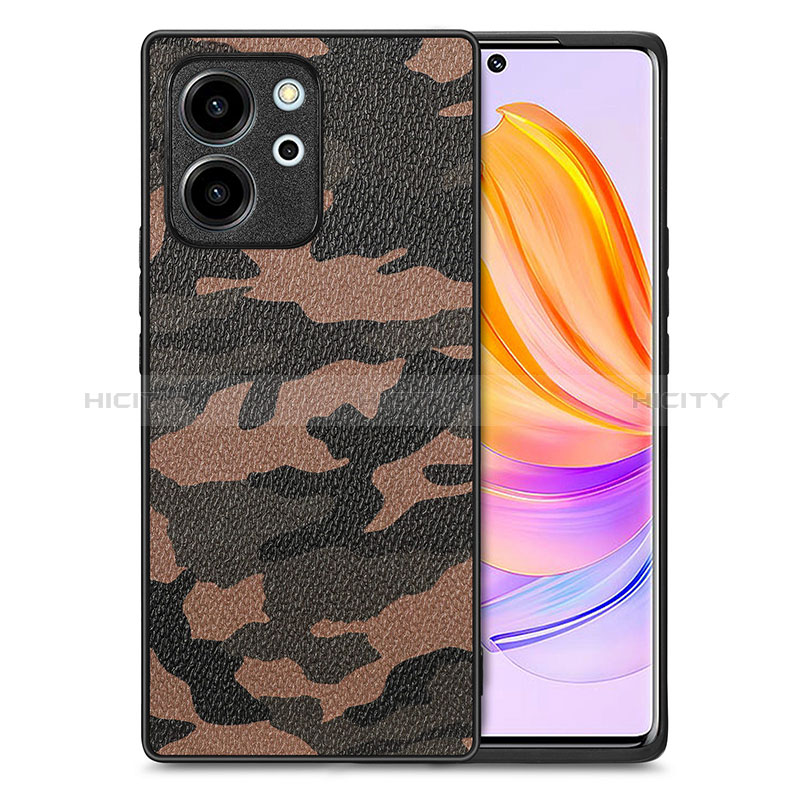 Coque Silicone Gel Motif Cuir Housse Etui S01D pour Huawei Honor 80 SE 5G Plus