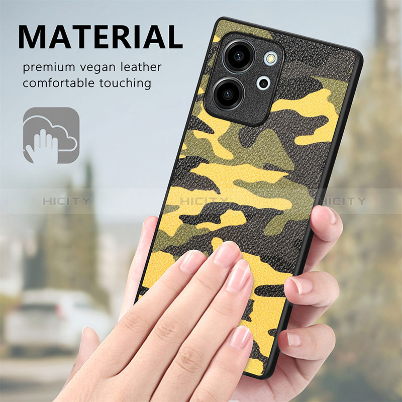 Coque Silicone Gel Motif Cuir Housse Etui S01D pour Huawei Honor 80 SE 5G Plus