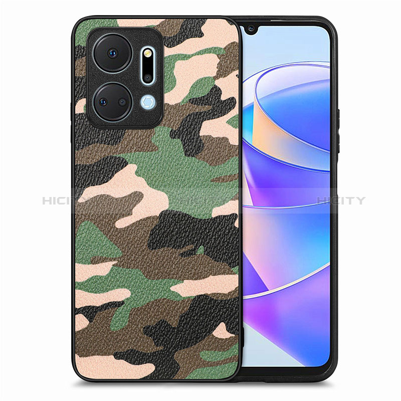 Coque Silicone Gel Motif Cuir Housse Etui S01D pour Huawei Honor X7a Plus