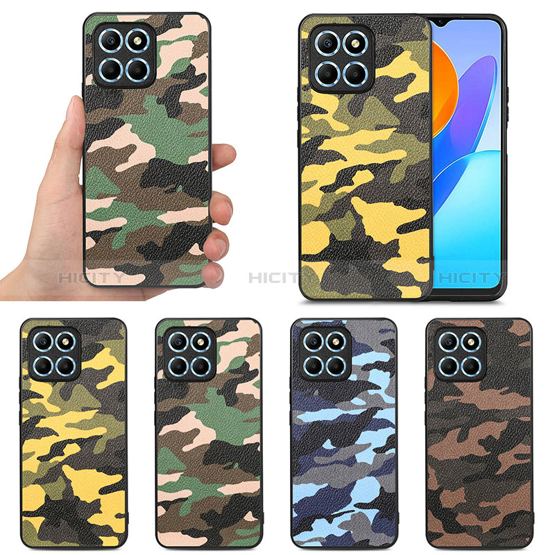 Coque Silicone Gel Motif Cuir Housse Etui S01D pour Huawei Honor X8 5G Plus