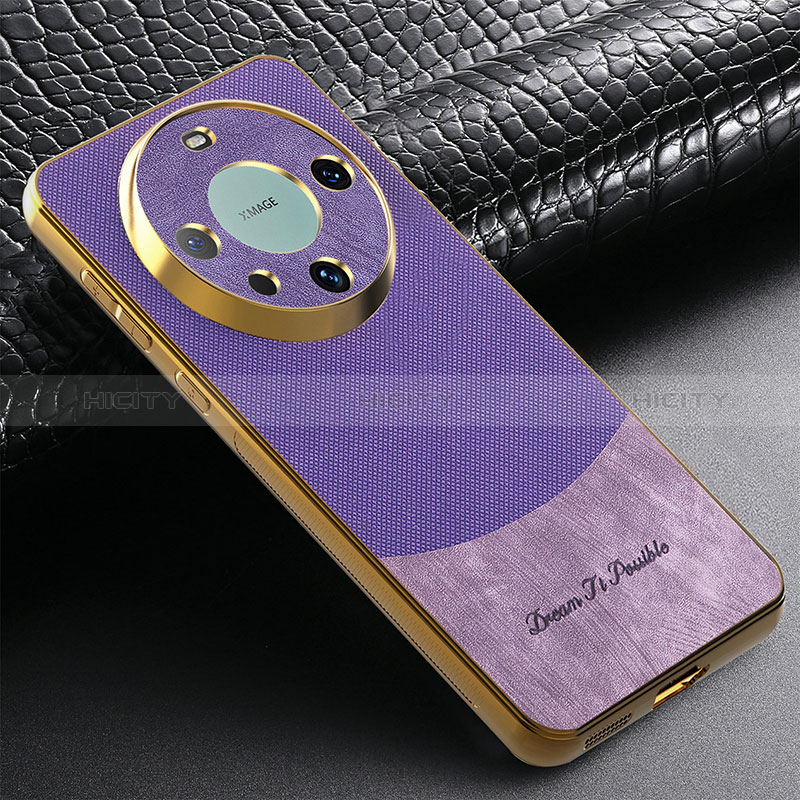 Coque Silicone Gel Motif Cuir Housse Etui S01D pour Huawei Mate 60 Plus