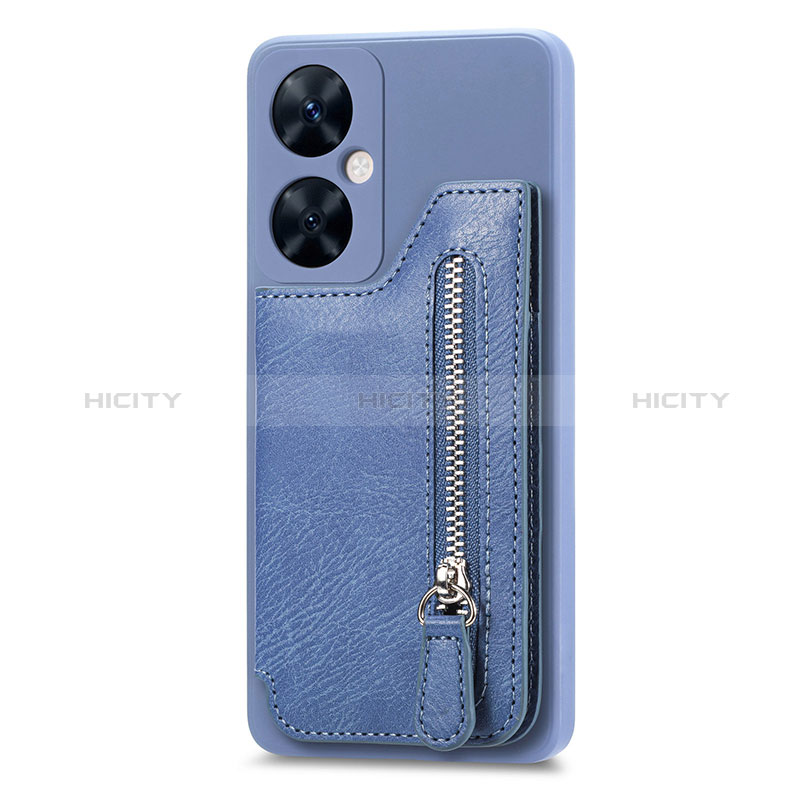 Coque Silicone Gel Motif Cuir Housse Etui S01D pour Huawei Nova 11i Bleu Plus