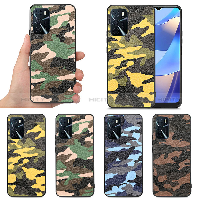 Coque Silicone Gel Motif Cuir Housse Etui S01D pour Oppo A16s Plus