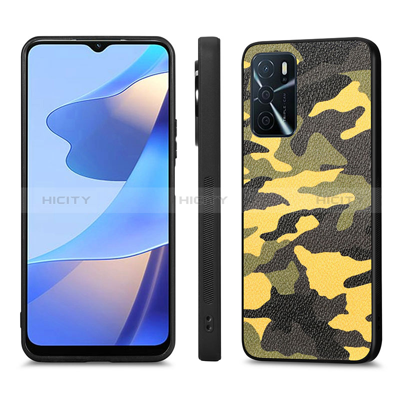 Coque Silicone Gel Motif Cuir Housse Etui S01D pour Oppo A54s Plus